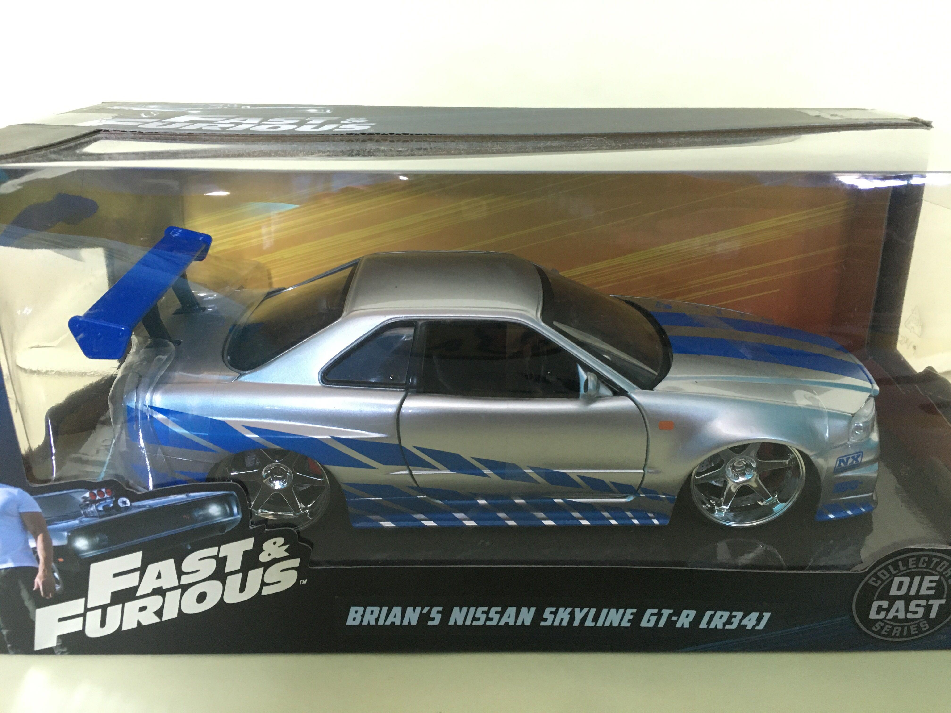 Jada 1/24 Fast & Furious Brian's Nissan Skyline GT-R R34 & R35 Ben