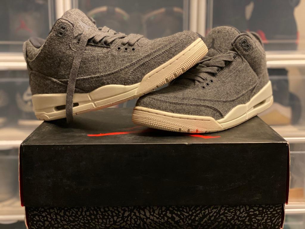 Authentic Original Jordan 3 Retro Wool with Box Size 8.5 (Category: Sneakers) located in Antipolo. Submitted by drfernandez (Listing ID 1083036390, Image 3). Description: Extremely clean and stored properly. Authentic and guaranteed original. Bought in USA. This comes from a smoke-free and clean home. Please look into my other listings for other items that you might just need. I also have other bags, shoes, purses, wallets and kids’ clothing and 