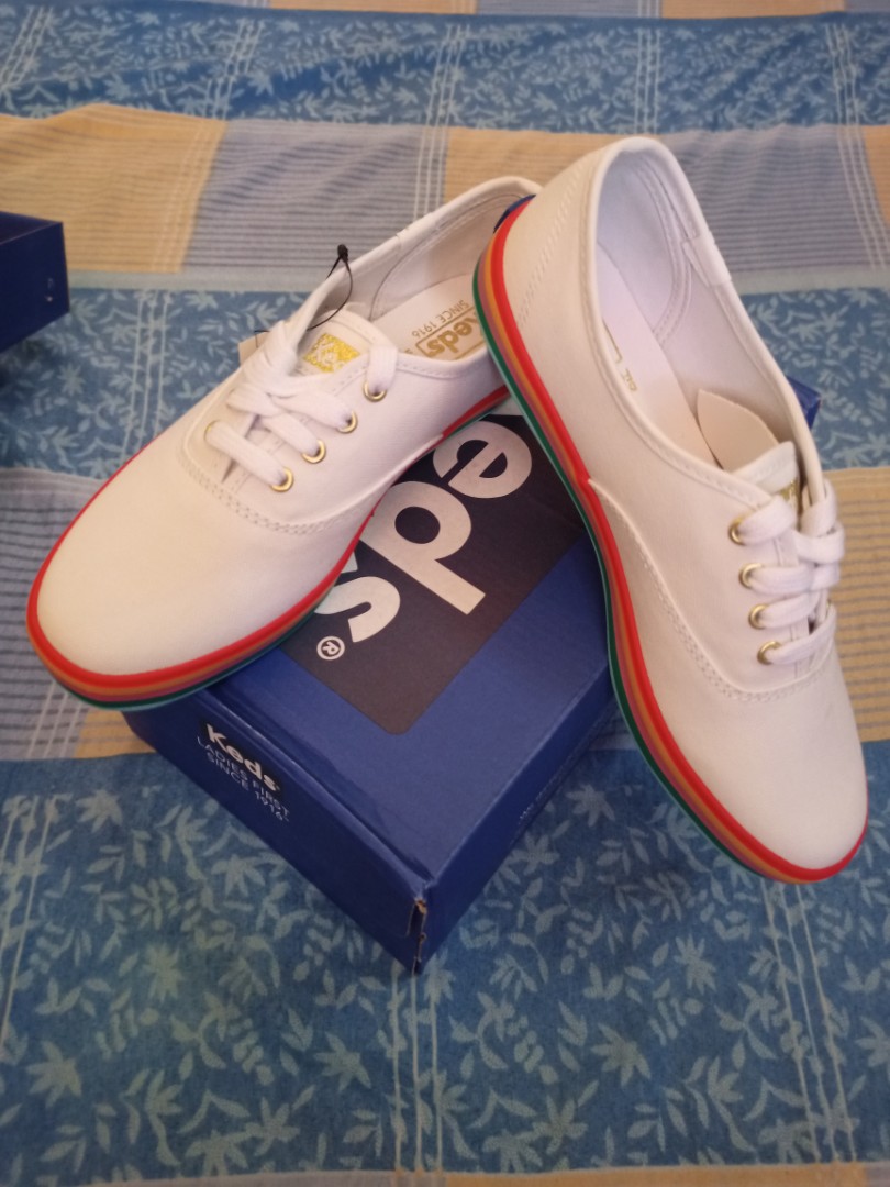 Keds champion rainbow fox white
