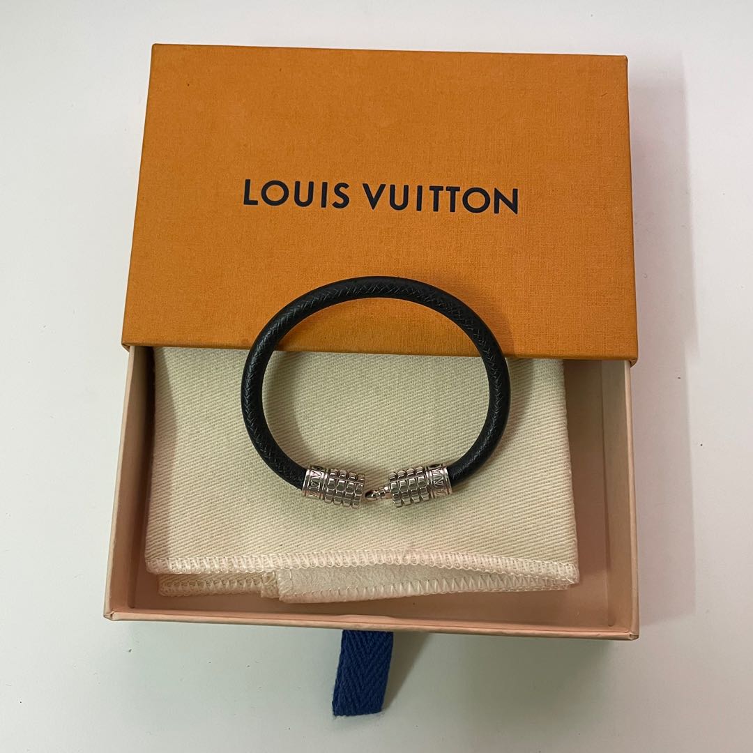 LOUIS VUITTON Damier Graphite Digit Bracelet 1030068
