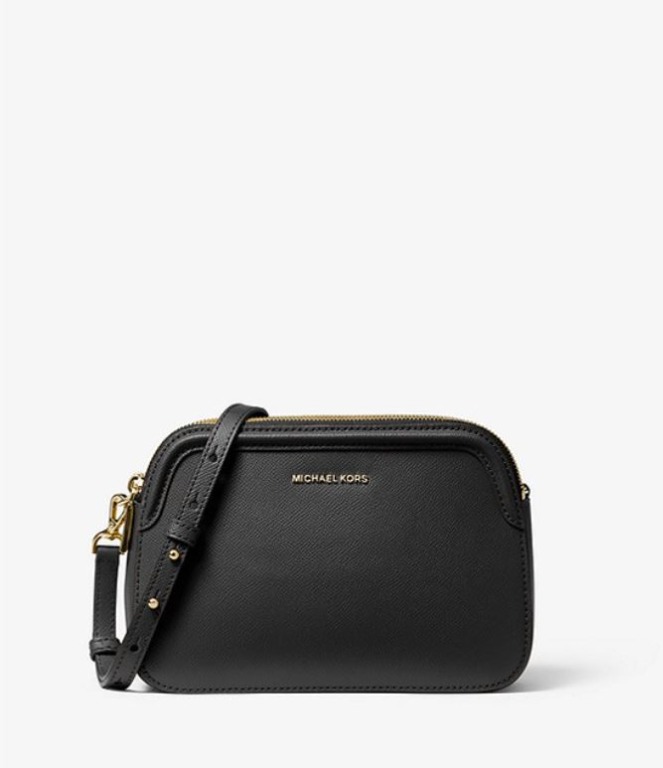 Houston large crossgrain leather crossbody top bag