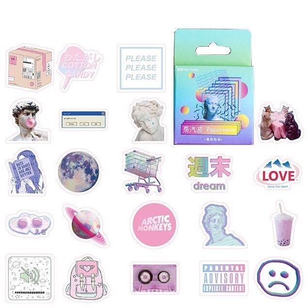 MO Card Sticker - Vaporwave, Hobbies & Toys, Stationery & Craft ...