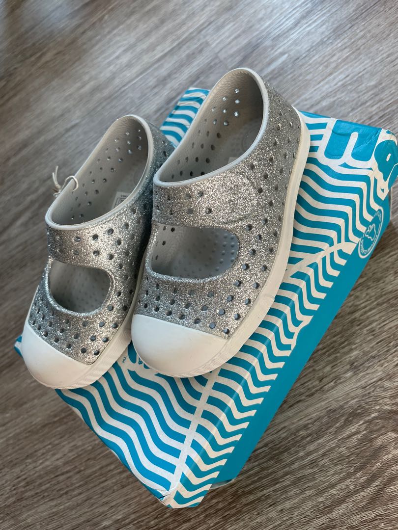 Native Shoes Kids Juniper Bling Silver Size C6