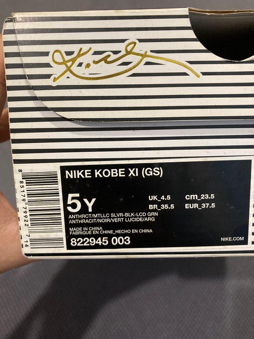 Nike Kobe 11 'Green Snake', Men'S Fashion, Footwear, Sneakers On Carousell