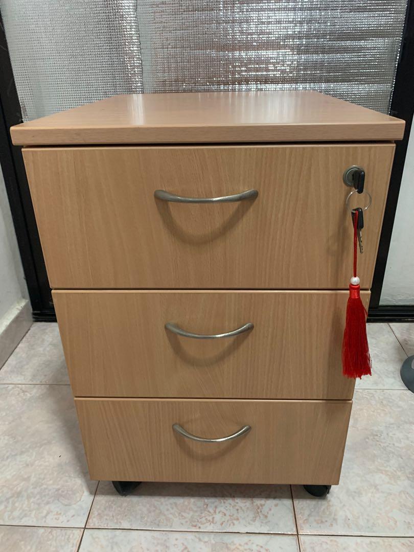 Pedestal Drawer with lock, Furniture & Home Living, Furniture, Shelves