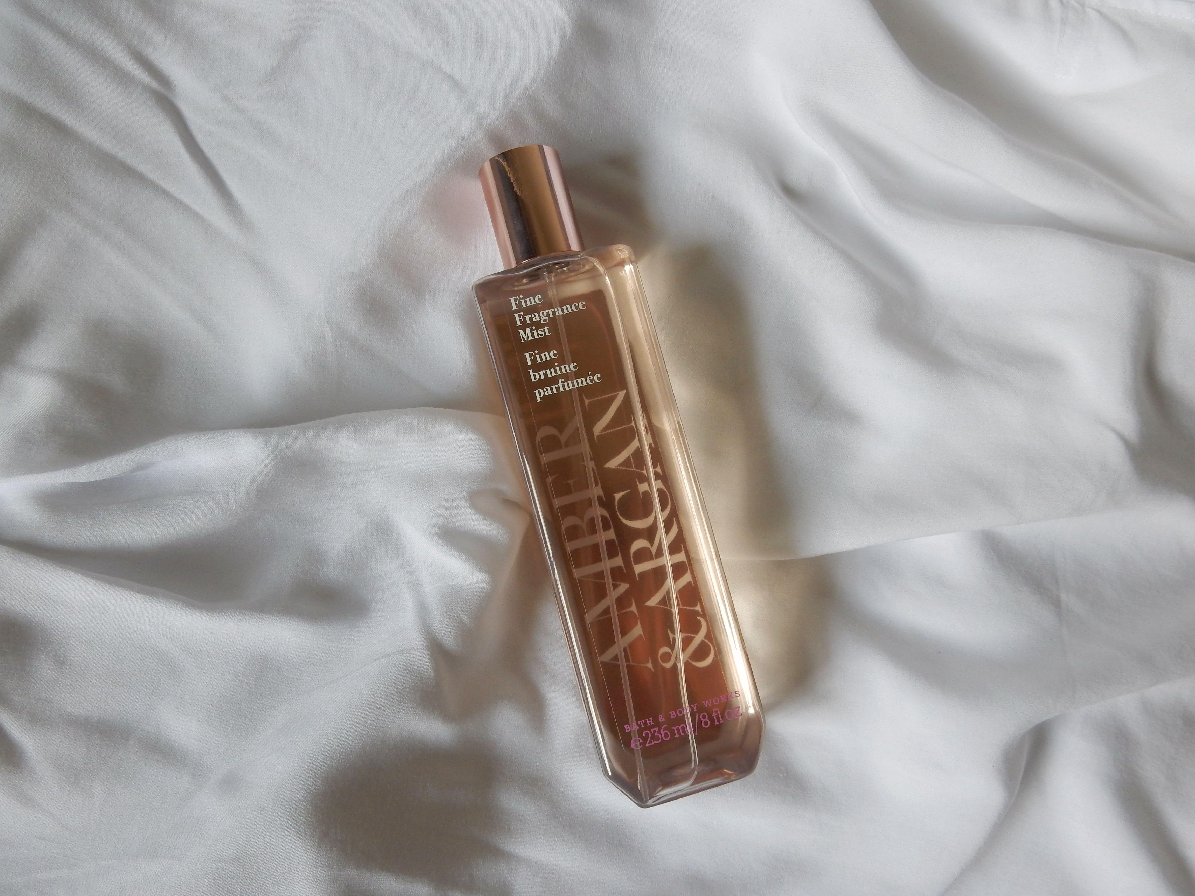 Amber and argan bath and body works 2025 spray