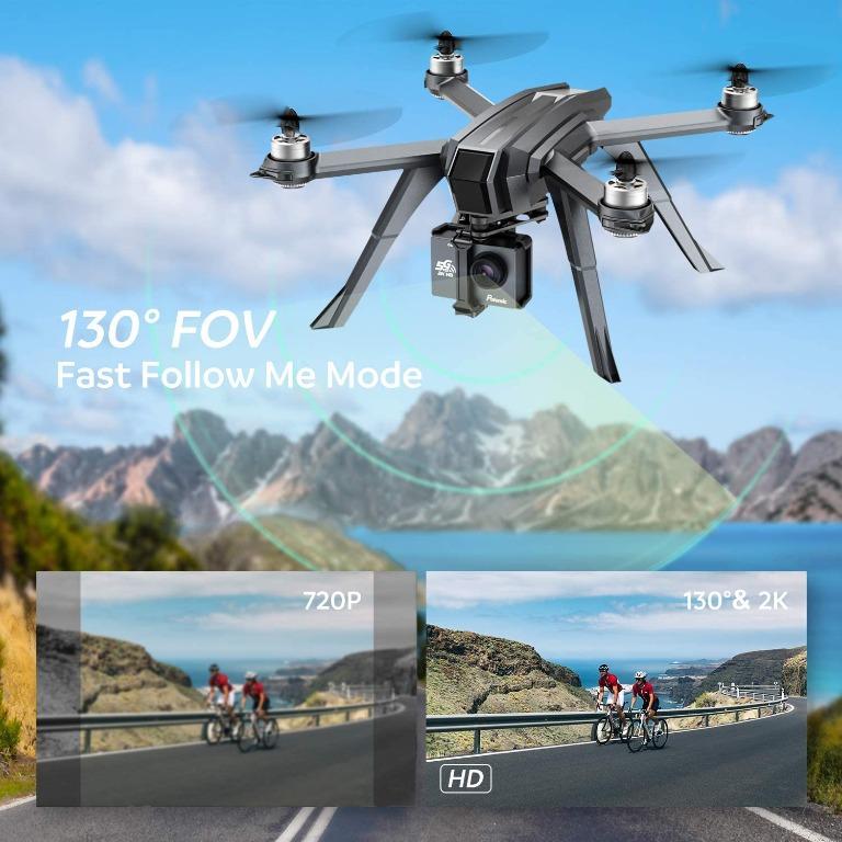 Potensic GPS Drone with 2K Camera for Adults 130 Wide Angle HD Lens Brushless Motor Drone with 20 Mins Flying Time D85 RC Quadcopter for