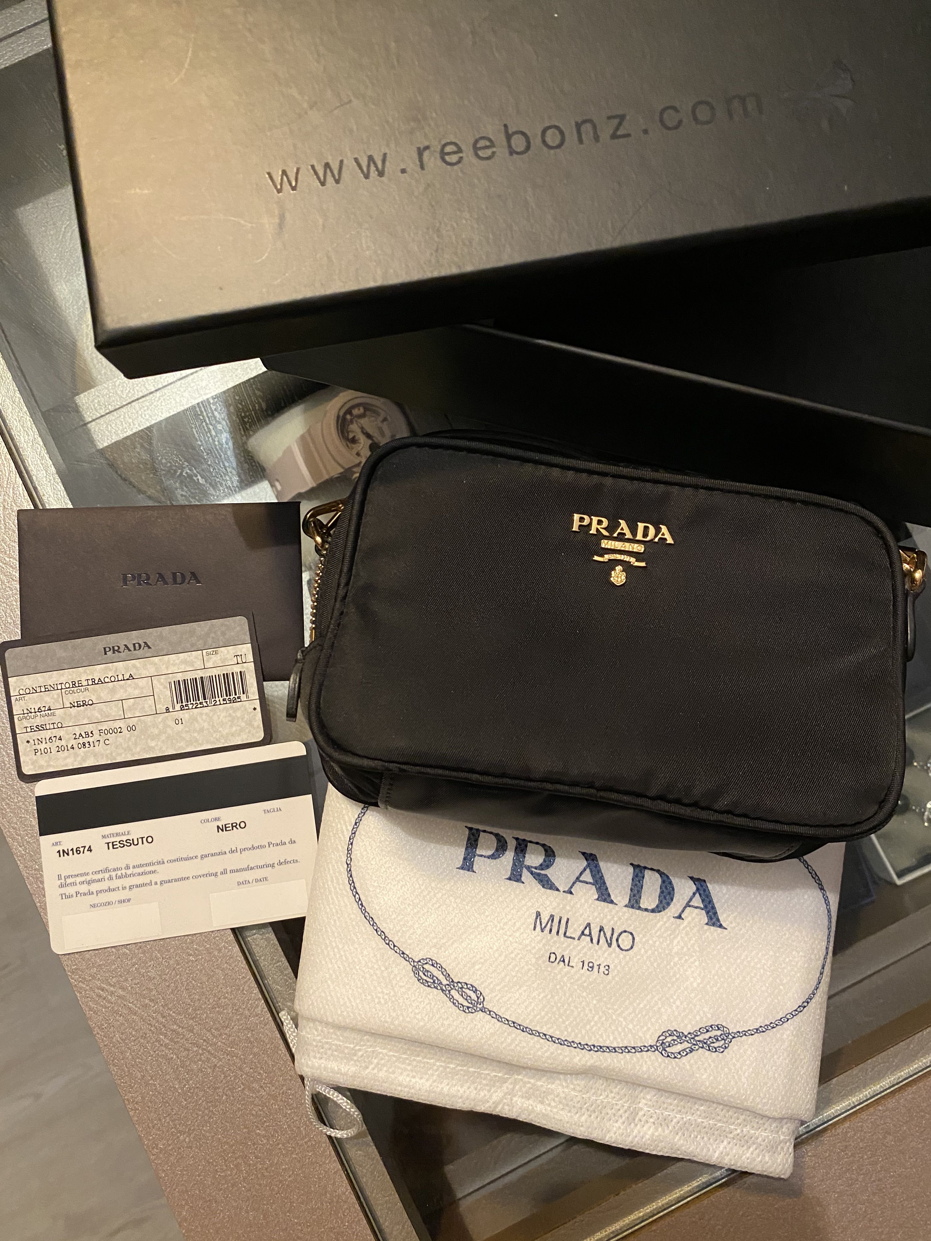 Prada Bandoliera Tessuto Saffiano Nero TU Crossbody (Multi Pochette) -  Black, Luxury, Bags & Wallets on Carousell
