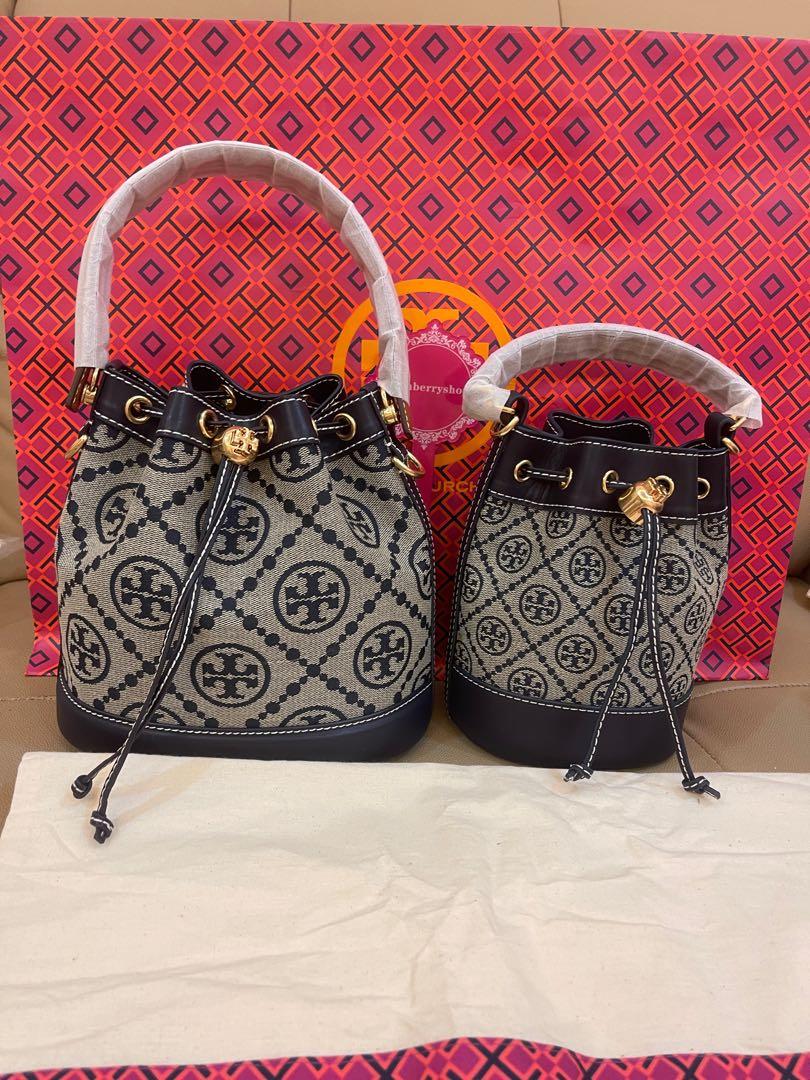 New 2021. Tory Burch T Monogram Bucket Bag, Women's Fashion, Bags &  Wallets, Purses & Pouches on Carousell