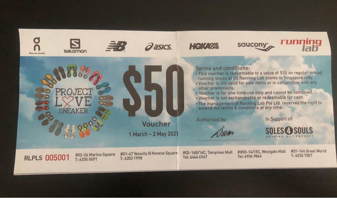 Running lab shoe voucher discount