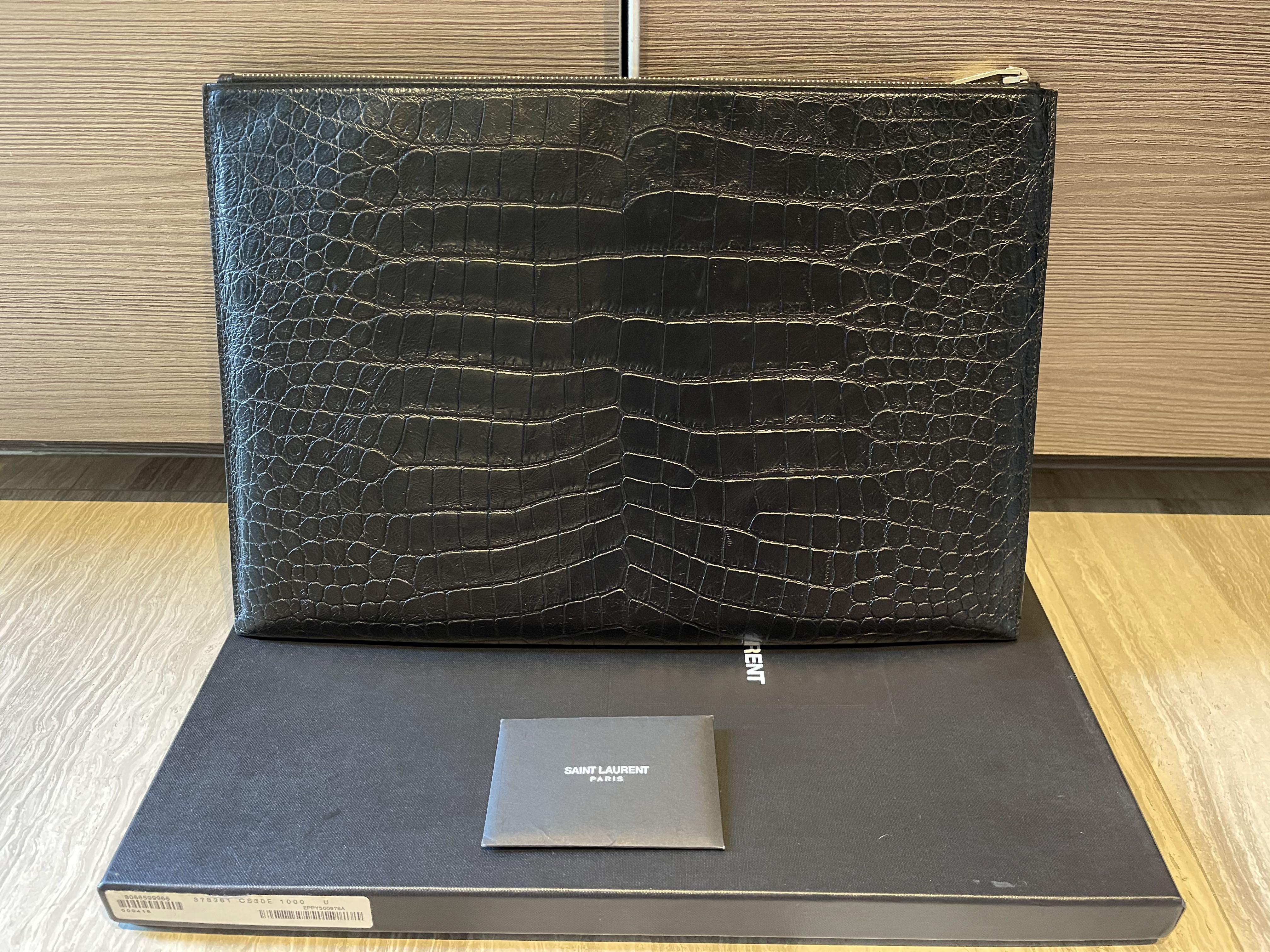 Saint laurent mens clutch deals