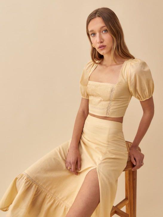 SALE Authentic Reformation Cilantro Two Piece Set Women s