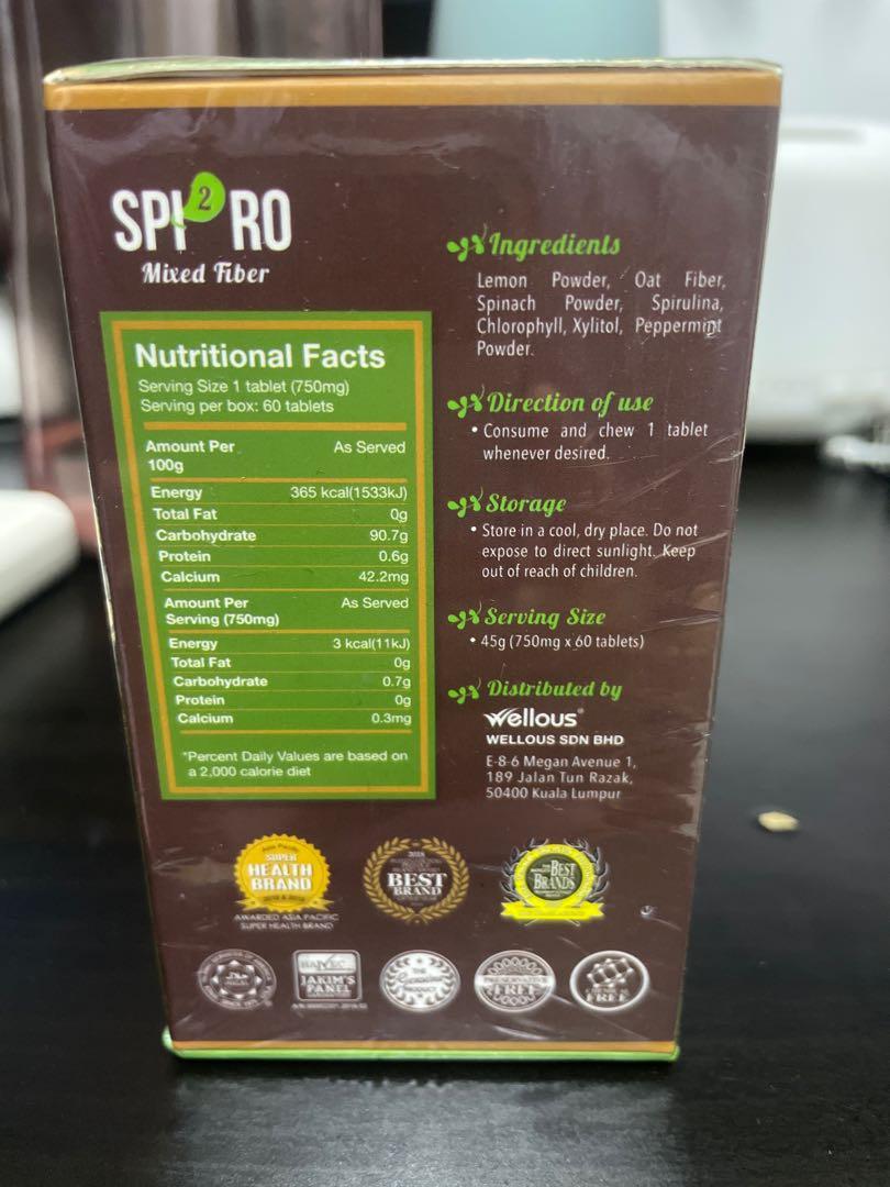 Spiro Slimming Detox 100 Original With QR Code, Health & Nutrition