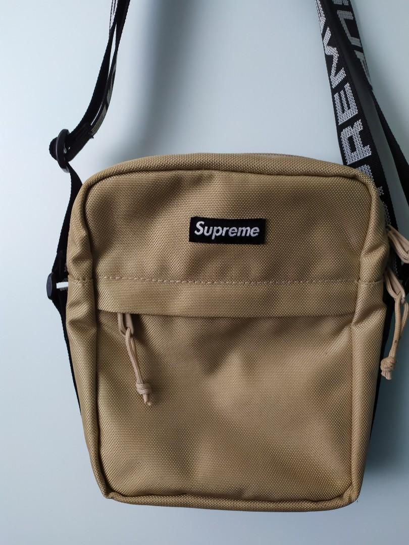 Supreme ss18 Shoulder bag tan, 男裝, 袋, 腰袋、手提袋、小袋- Carousell