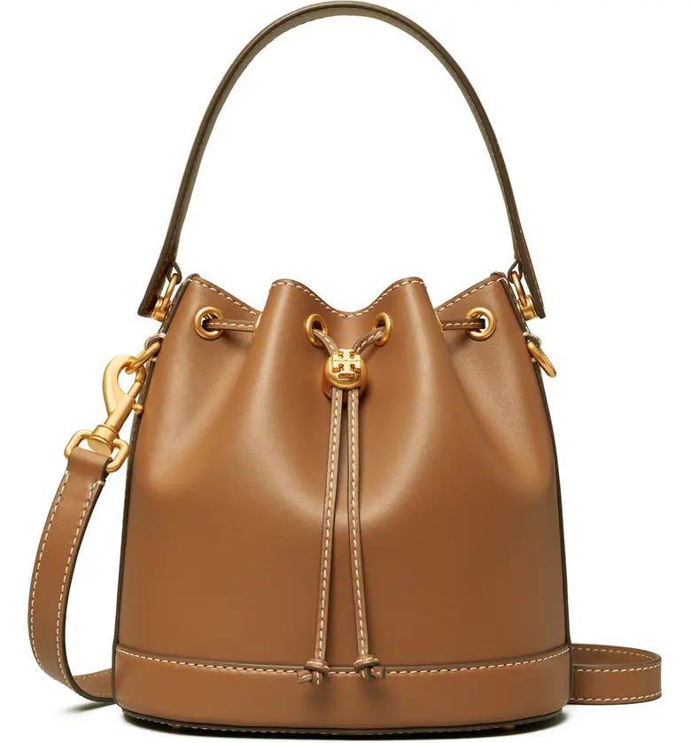 Leather bucket bag tory burch Clearance