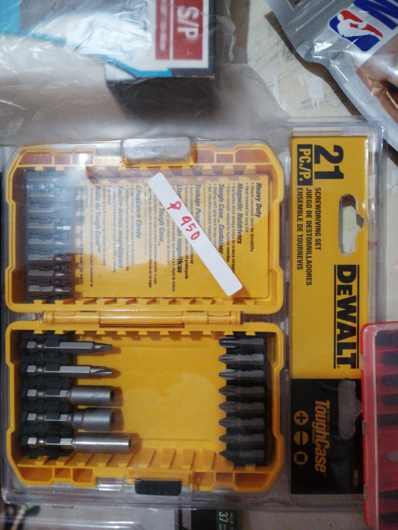 Various tools Dewalt tactix 850php to 1500php (Category: Construction Tools & Equipment) located in Cabuyao City. Submitted by nicoleecloset (Listing ID 1082883049, Image 3). Description: Various tools Dewalt tactix We sell 100% original product from known brand from US. Your money back x10 if we sell you a fake or knock-off product. dewalt 450 sold tactix 799 corebit 450 ratchet set 799.