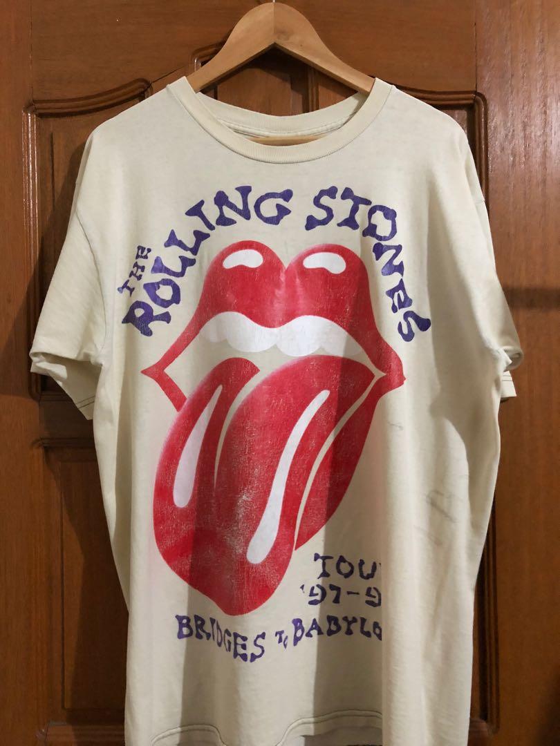 Texas 1997 Bridges to Babylon 1990s XL 90s Rolling Stones T-shirt / Faded Black