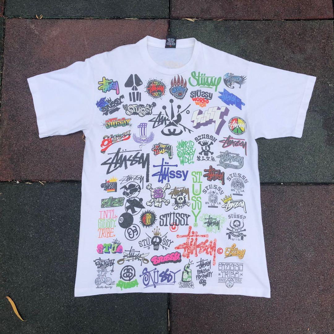 Vtg Stussy All Logo, Men's Fashion 