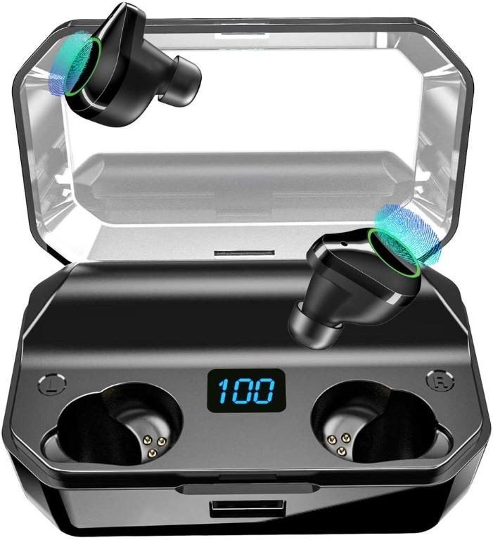 Yilear Bluetooth 5.0 Headphones with Super Long playtime 165 Hrs Playtime Upgrade IPX7 Waterproof Wireless Earbuds with Clear Sound HD Deep Bass