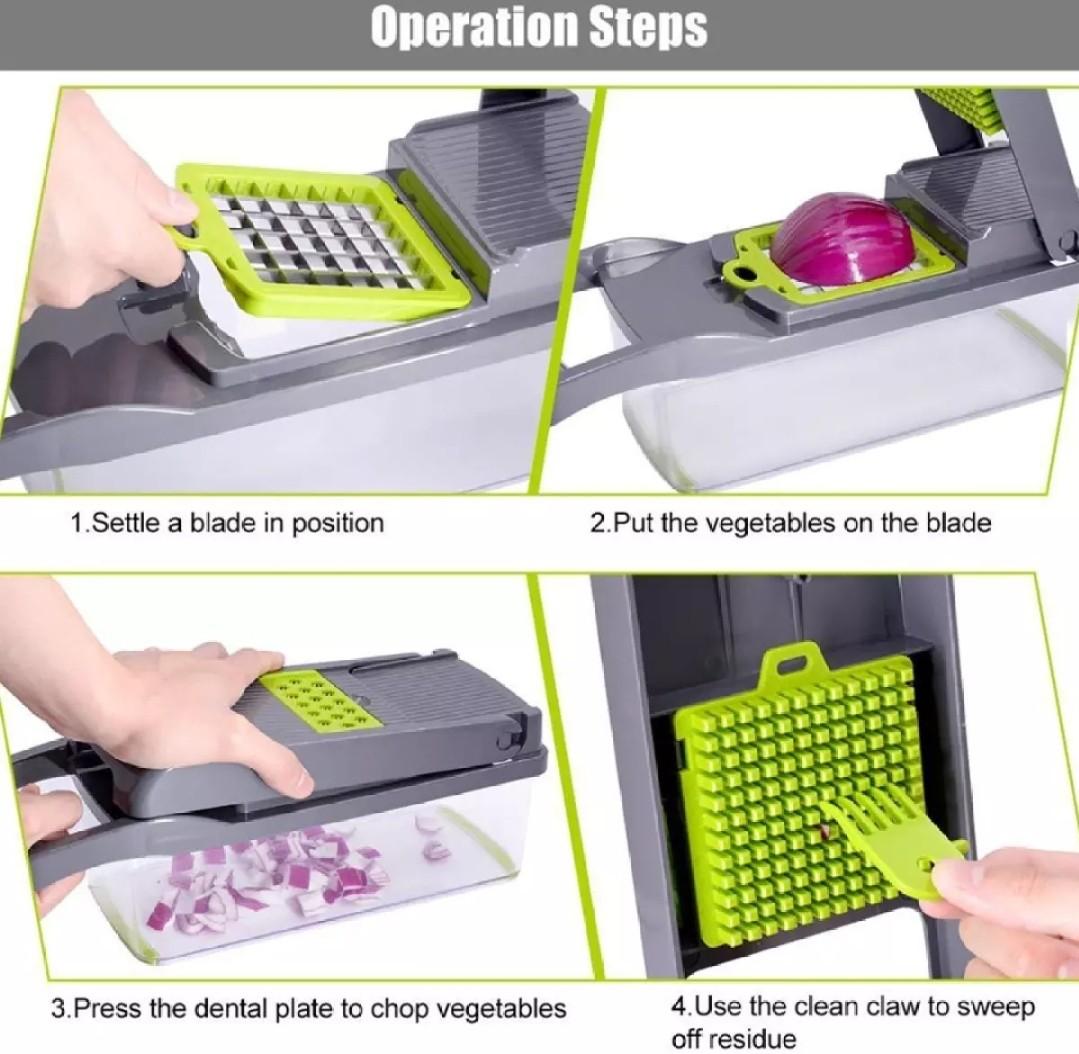 Vegetable Slicer，12-In-1, The Third Generation Food Shredding