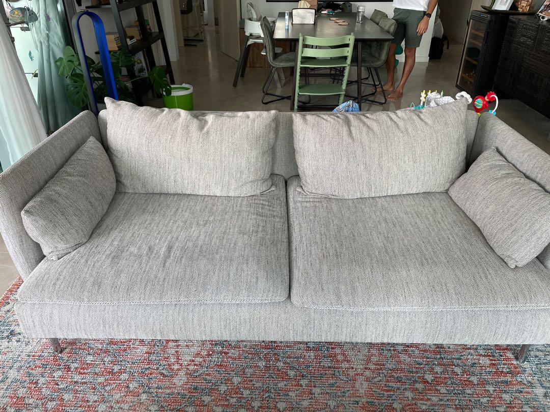 3Seat Couch (with 2 Sets of Covers), IKEA Soderhamn, Furniture & Home