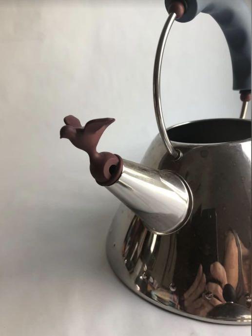 Alessi kettle with blue bird whistle designed by Michael Gra, Furniture