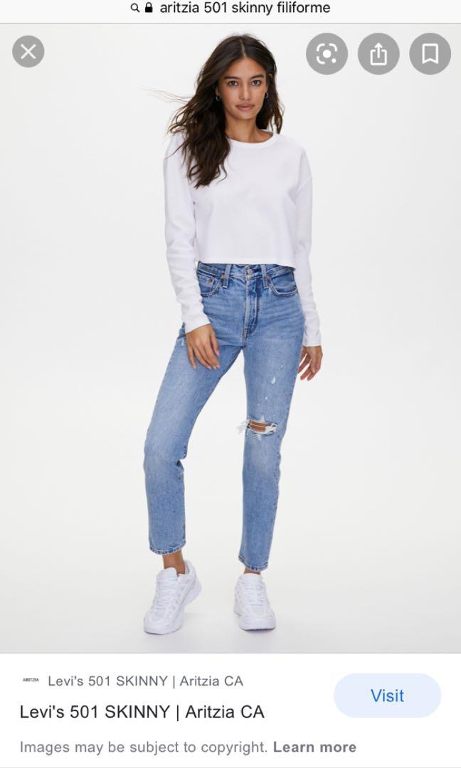 Levis 501 filiforme skinny top