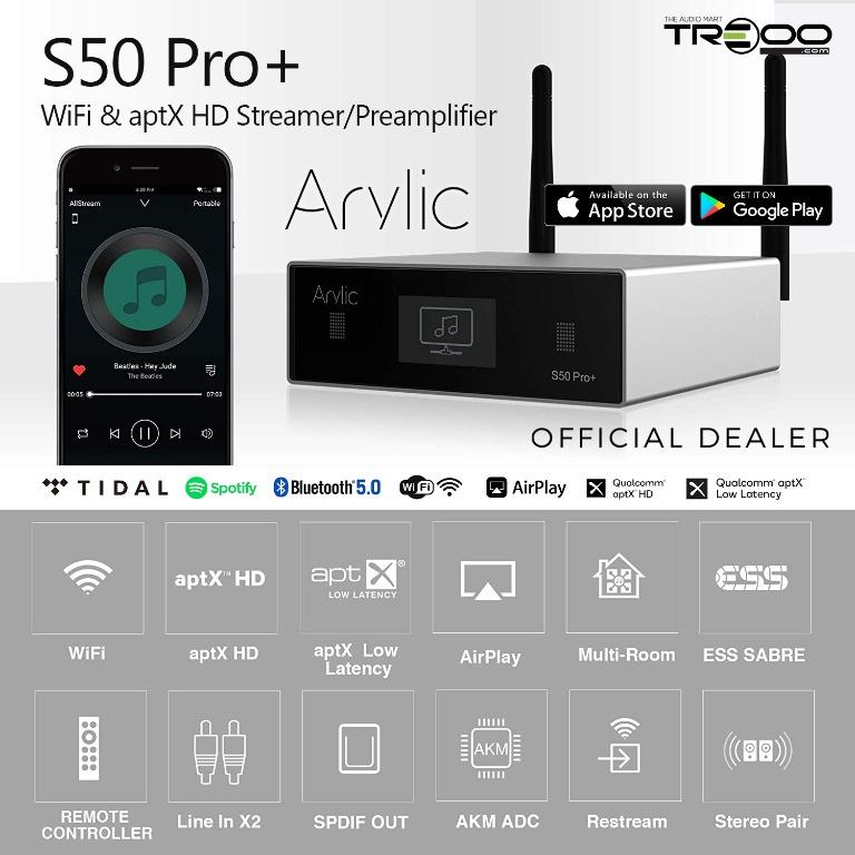 [Official] Arylic S50 Pro+ Multi-Room Wireless WiFi, Bluetooth 5.0 aptX ...