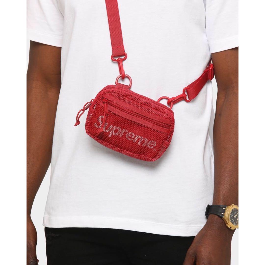 Authentic Supreme SS20 Small Shoulder Bag Cordura Red Mesh, Luxury, Bags   Wallets on Carousell