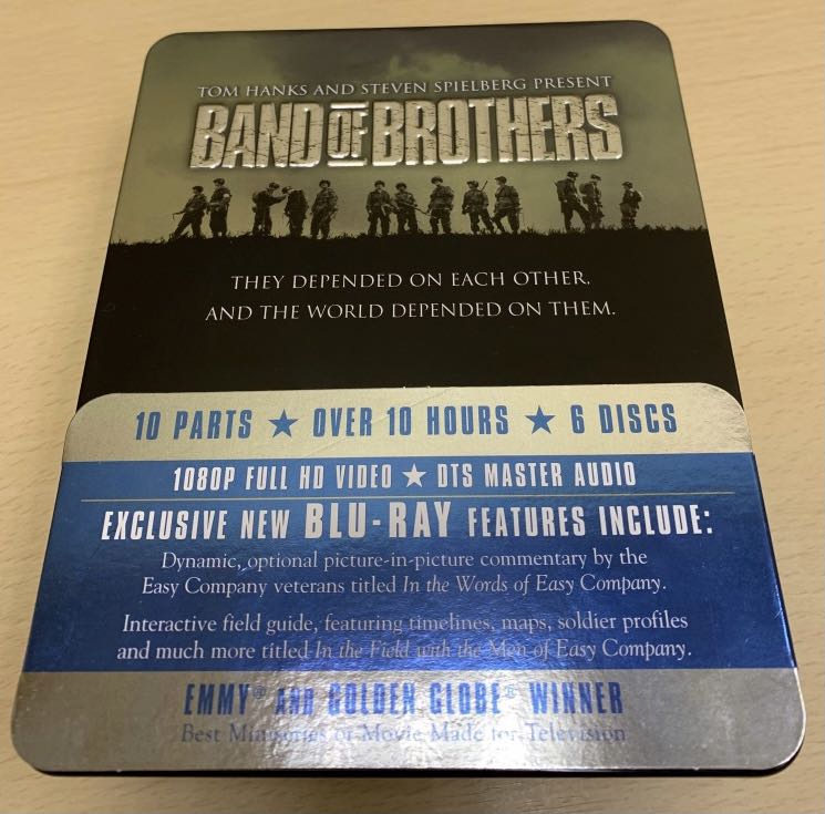 Band of Brothers 鐵盒裝tin box blu-ray, 興趣及遊戲, 音樂、樂器