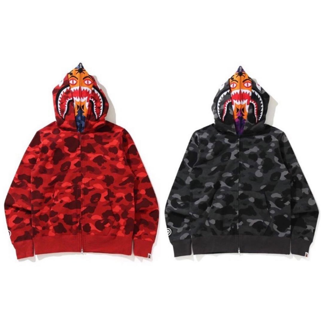Bape tiger hoodie red sales