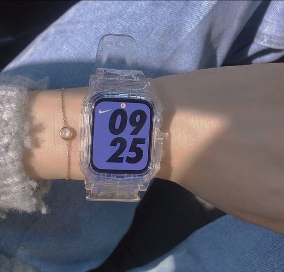 Clear strap apple discount watch