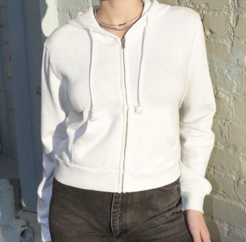 White crystal hoodie brandy clearance