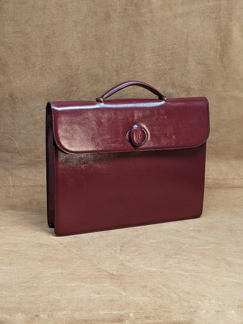 Cartier Vintage Briefcase Laptop Document Bag Leather Luxury Bags Wallets on Carousell