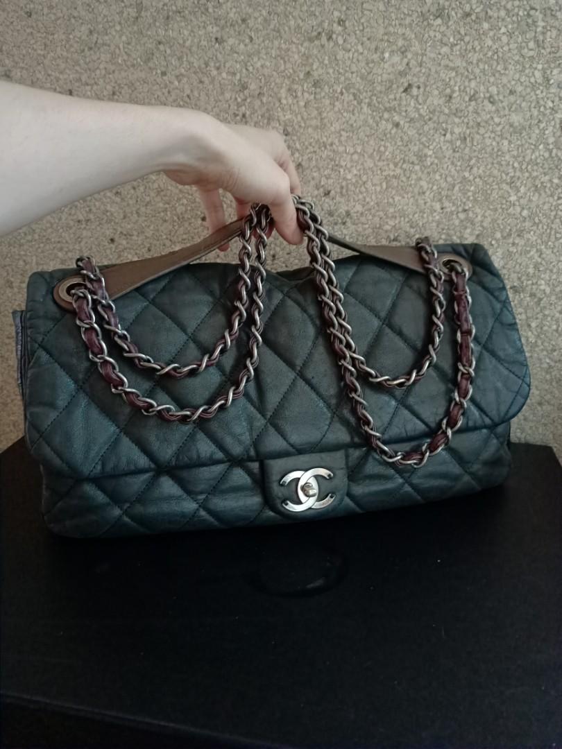 reduced] Chanel in the mix flap bag with iridescent calfskin and aged  silver hardware, Luxury, Bags & Wallets on Carousell
