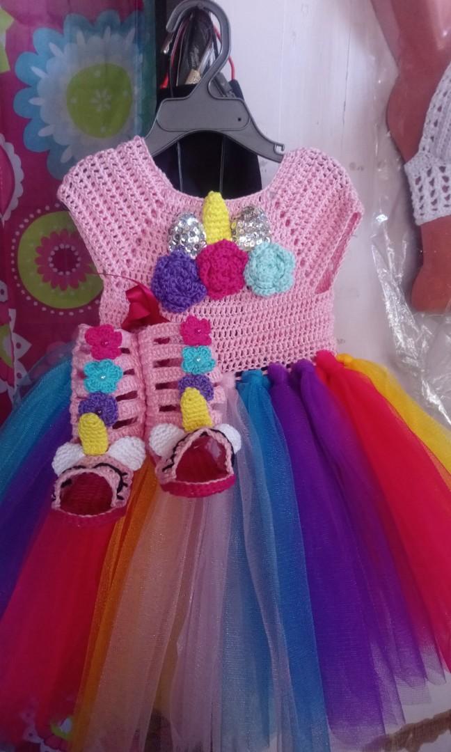 Crochet unicorn dress outlet