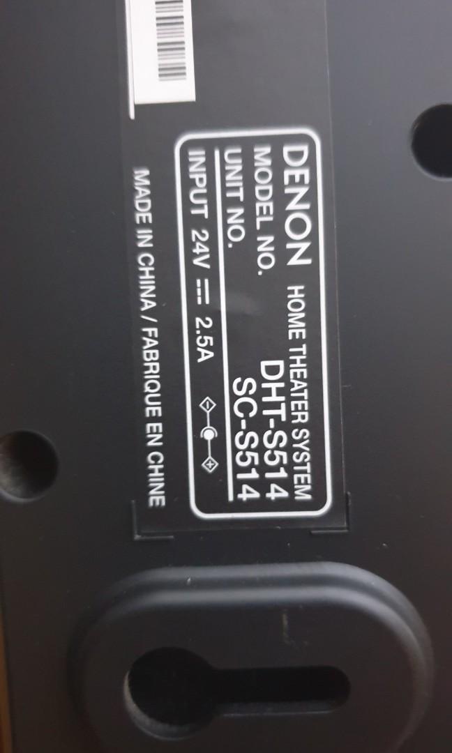 Denon DHT S514 soundbar with wireless subwoofer, Audio, Soundbars
