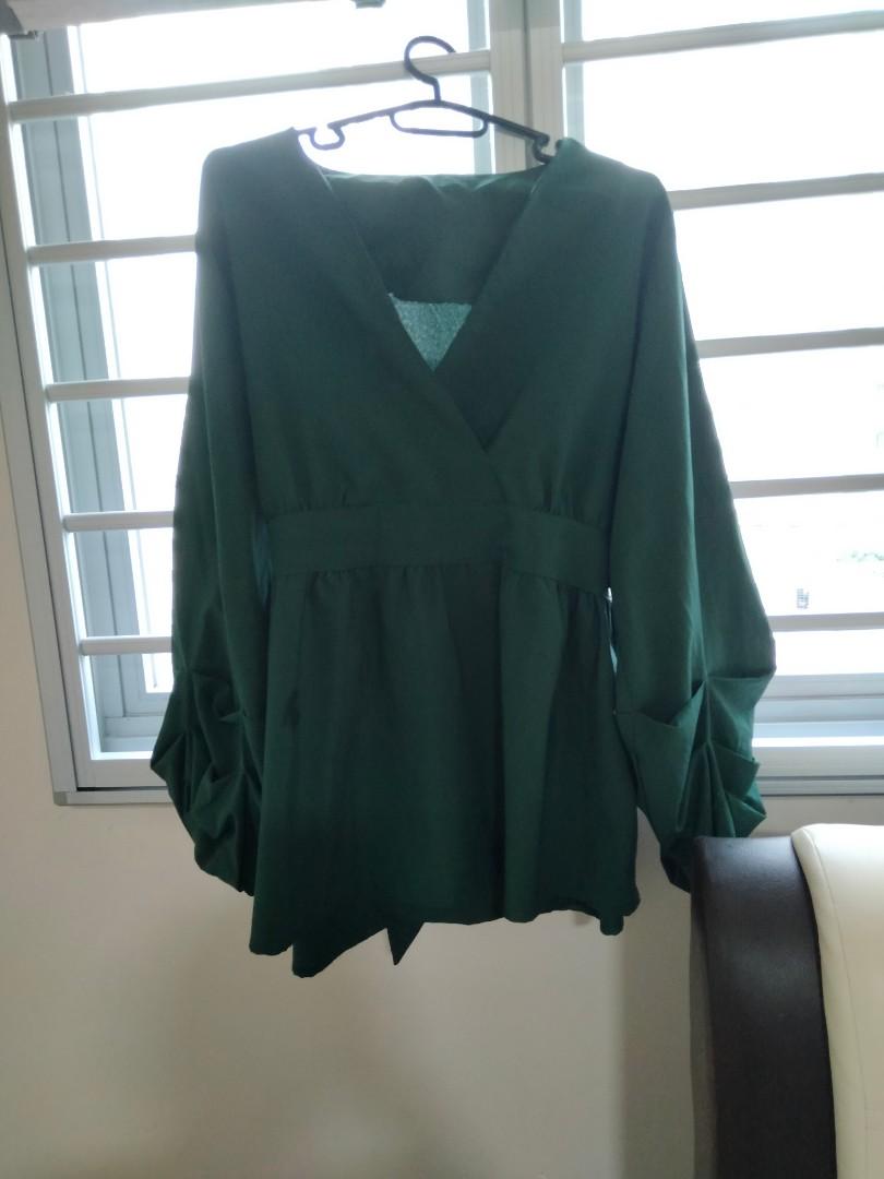 Emerald Enchantment Peplum Top