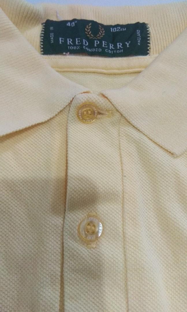 Vintage 90's FRED PERRY Plain Polo Shirt Vintage Fred Perry