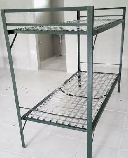 Gray heavy duty military bunk bed, Furniture & Home Living, Furniture