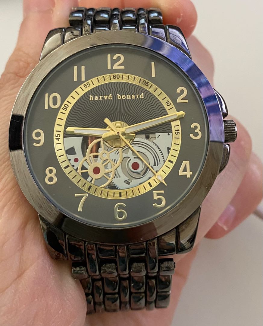 Harve benard stainless steel men's watch best sale