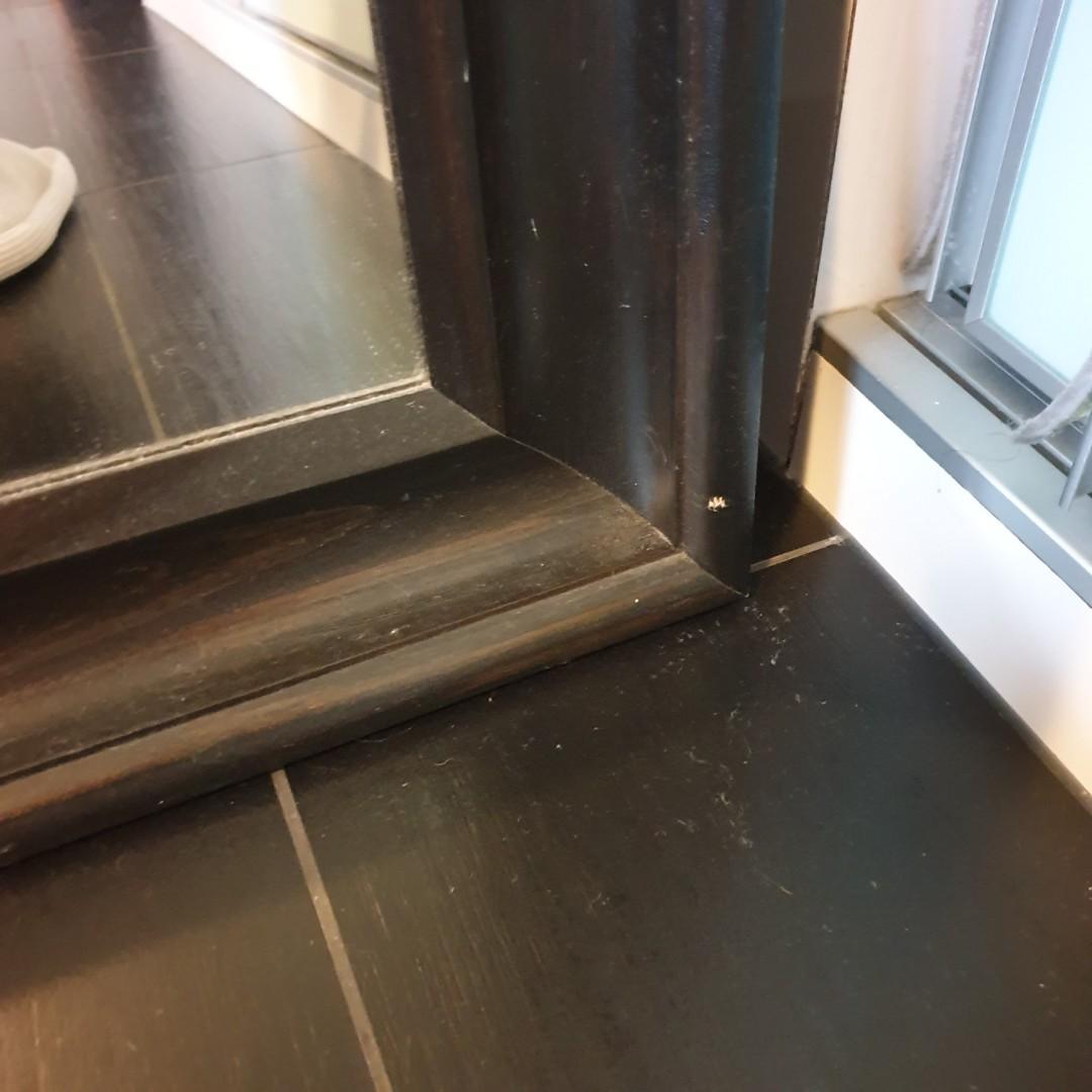 IKEA Black Wooden Mirror, Furniture & Home Living, Home Decor, Mirrors