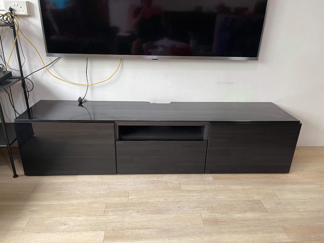 Ikea TV console BESTA in top condition, Furniture & Home Living