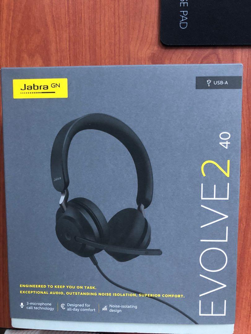 Jabra Evolve2 40 - Engineered to keep you on task. Exceptional audio,  outstanding noise isolation, superior comfort.