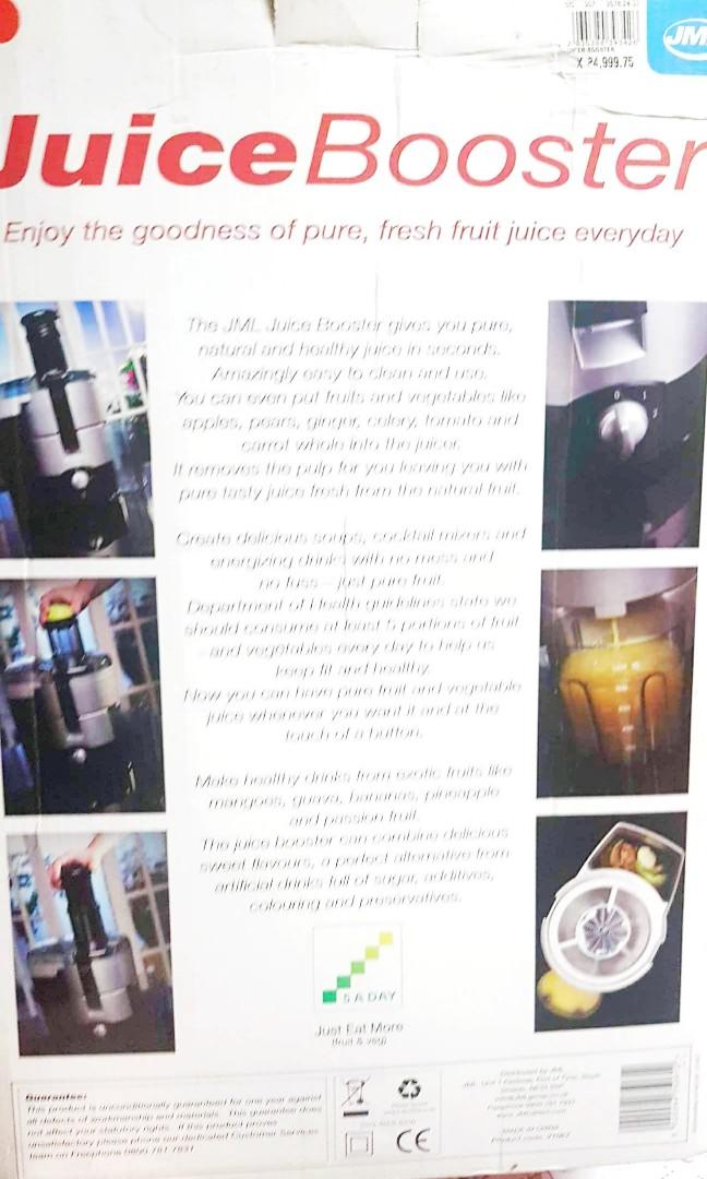 JML Juice Booster Fruit Juicer Blender Food, TV & Home Appliances