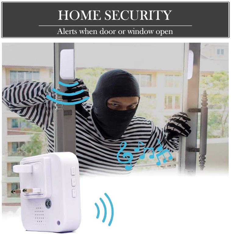 Koostone Wireless Door Entry Sensor Alarm Chime, Door Open
