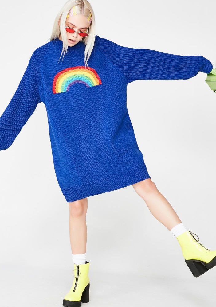 Lazy oaf shop rainbow jumper dress