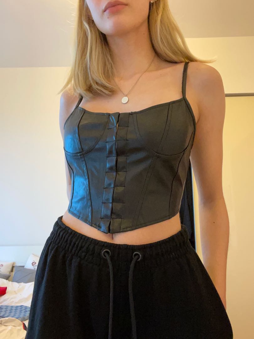 leather top corset