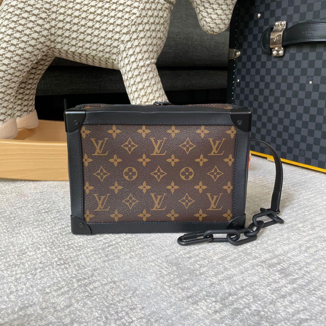NEW Louis Vuitton Black Monogram Logo Soft Box Eclipse Trunk Shoulder Bag  M44730