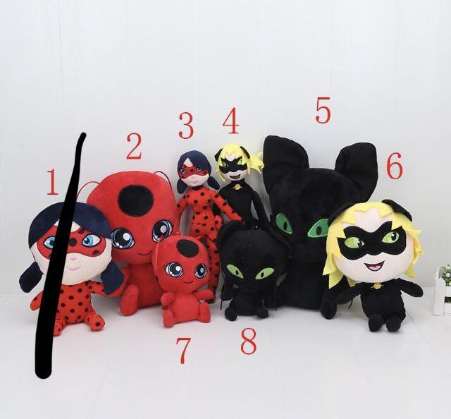 Miraculous Ladybug Plush Cat Noir Plagg Cosplay Set Mask Phone Pajamas Cool Ring Transformation Children Toys Gifts Sleeping Clothes Beautiful Jewelry Cat Necklace Earrings Jewellery Show Cartoon Hobbies Toys Toys